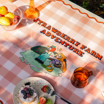 Zuohandun Road Waterproof and oil-proof leave-in PVC tablecloth American Vintage soft glass plastic table mat Coffee table Mat