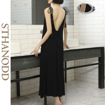 Sexy hollow sleeveless back sleeveless nightdress women Summer thin modal backless dress women can wear home clothes