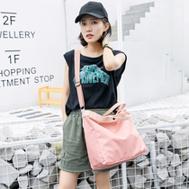 Net Hong Sails Cloth Bag Hand Inclined Satchel Short Fashion Large Capacity Brief About 100 Hitch Waterproof Luggage Bag Fitness Travel Bag