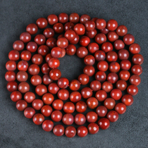 98 52 grams characteristic bag slurry wrapped pulp good plate play South red agate bracelet necklace multi-circle beads