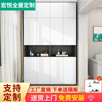 Set to make balcony lockers solid wood minimalist modern storage Waterproof Sunscreen Hongyue Custom Floating Window Debris Cabinet