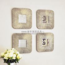 Square European style wall decorative mirror porch mirror restaurant combination decorative mirror background Wall Wall Wall Mirror European Classical