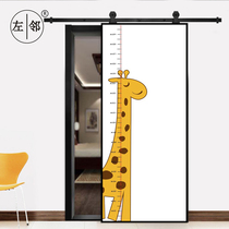 American color carving door Bedroom door Kindergarten classroom door Barn door Hanging rail door Creative custom bedroom partition door