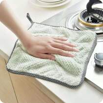 Dishwashing cloth not stained with oil not falling off the hair rag home kitchen rubbing hand rubbing table Baise cloth absorbent thickened cleaning towels