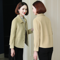 zqqz double-sided woolen coat women short 2020 Autumn new fashion Slim 100% wool woolen coat 2044