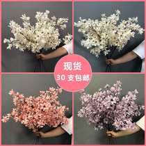 Simulation pleasant flowers snowy wedding ceremony ceiling roof flower roof flower hotel scenery photography