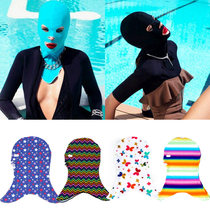 Face Gini waterproof female swimming cap sunscreen face protection swimming headgear mask fashion diving swimming cap unisex