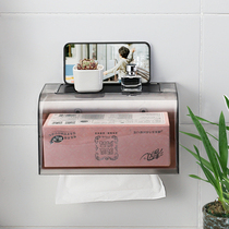 Toilet suction cup tissue box toilet punch-free roll paper tube roll holder waterproof toilet paper holder toilet paper box