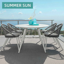 Nordic Balcony Small Table And Chairs Outdoor Leisure Vine choreography Three sets Courtyard Rooms Modern Garden Open-air Minimalist furniture