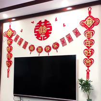 Wedding bedside background wall wedding decoration flower wedding supplies big brand new wedding room gas