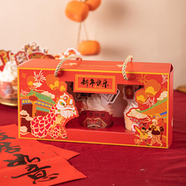 New Years cupcake packaging boxes 2022 Tiger years Hand Maffen Cup packing box 3 4 tablets New Years Day transparent gift box