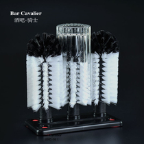  Bar knight Three-headed Yamagata cup washer Bar special fixed cup scrubbing cup brush Cup bristle brush