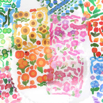 Infeel Me sparkling sequel PET stickers floral creative flower color with handbill decoration collage material