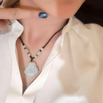 Day special Myanmar natural Jade A goods Maitreya large jade Buddha public pendant fidelity with certificate laughing Buddha