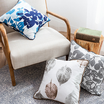 New Chinese household pillow case without core removable washable modern simple sofa bedside cushion flower plant down