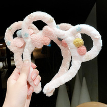 Korean childrens bow cat children cute hair hoop little girl winter New plush headband hair accessories