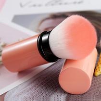 Makeup blush brush plug red brush A retractable girl soft real hair with cover portable loose powder brush beauty tool