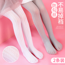 Childrens stockings spring and summer thin girls leggings White mesh pantyhose Summer thin anti-mosquito sexy socks