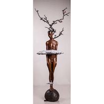 Tianjin Academy of fine arts Chen Lingping limited 8 edition handmade bronze sculpture auction the dream of the Lonely big artist