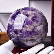 Natural Purple Crystal Ball Swing Piece Dreamy Purple Crystal Raw Stone Ore Specimen Crystal Home Front Office Gift Certificate