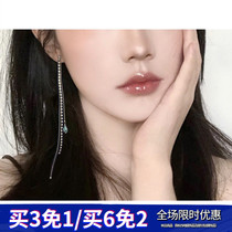 S925 silver pin mermaid tears diamond earrings ear clip tassel long thin temperament ear jewelry 2020 New