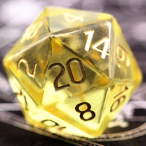 D20 Jucai Yellow Crystal Stone Dragon and Dragon DnD Wan Zhi Brand Fifth Personality Running Group Digital Dice