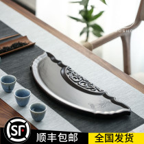 Mo Shou Whole black sandalwood dry bubble plate Solid wood tea plate Tea Sea Japanese Kung Fu tea set Small tea table Simple tea tray