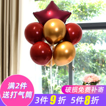 Birthday decoration party table floating balloon wedding wedding wedding room decoration wedding scene layout Road Guide column