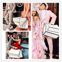 New wedding dress Childrens photography props Exterior Brigade Beat Street Beats shopping bags Handbag Fashion Brigade Clapping Letters bags