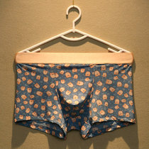 2 Ice Silk mens underwear tide men cartoon print boxer pants summer cool ultra-thin breathable U-convex boxer shorts