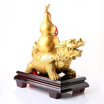 Copper Xuanling Guoyuanling Long Tortoise Decoration Home Feng Shui Office Housewarming Crafts Living Room Opening Decoration