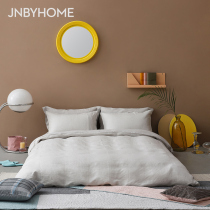 JNBYHOME Jiangnan commoner four-piece set Small fresh soft breathable comfortable pinstripe linen spring and summer kit