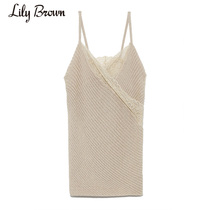 Lily Brown Spring and summer temperament Lace stitching camisole LWNT191159