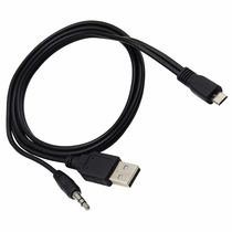 Mini Micro 5pin to 3 5mm Jack USB Audio Charge Cable Cord