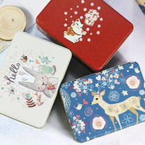 New cookie packaging box Iron box Cake snowflake crisp large creative rectangular tinplate box Moon cake box