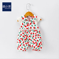 Neonatal baby clothes summer clothes break flowers first baby princess lovely summer thin summer thin 7 conjunction clothes for 9 months