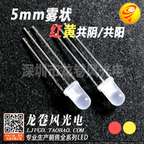 F5 red and yellow foggy co Yang led led 5mm red and yellow two color matte bright