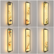 New Chinese Wall Lamp Living Room Background Light All Copper China Wind Zen corridor Lamp minimalist Creative Bedroom Headlights