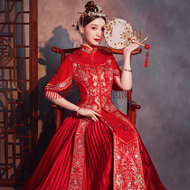 Xiuhe clothing Chinese wedding dress wedding dragon and phoenix coat toast clothing 2020 new phoenix crown Xia Chinese style Xiuhe