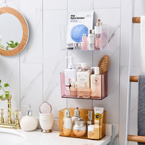 Transparent cosmetics storage box Simple desktop artifact Household dormitory female mask bathroom skin care product shelf