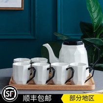 Janes ceramic cup set Living room mug Drinking cup Household kettle Teacup Tea set Cup set cup gift box