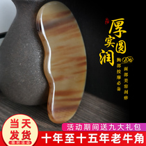 Maisen handmade natural white buffalo horn chest face body whole body universal plate massage scraping film