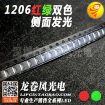 Patch SMD 1206 red green side light 3210 red ploy green bicoloured bright LED light emitting diode
