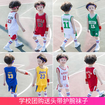 Boys basketball suit summer new baby vest sleeveless two-piece children's sports ball clothes