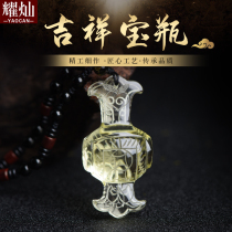 Dazzling Brazils Yellow Crystal Auspicious Treasure Bottle Pendant Tibetan is dedicated to the male and female pendants