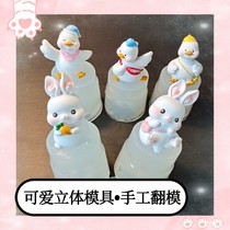 DIY mold manual turn three-dimensional mold plaster aromatherapy drip glue diy mold silicone flip mold