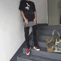 FOG FEAR OF GOD double line ESSENTIALS niche Tide brand High Street casual zipper denim trousers men