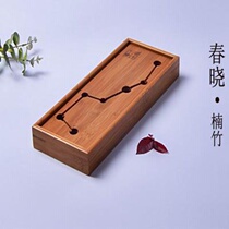 Bamboo tea tray Mini Gongfu tea furniture Home tray suit Small number simple water storage solid wood tea table