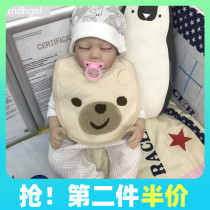 (Domestic orders) cotton bamboo fiber double-layer baby waterproof bib newborn baby spit bib saliva towel