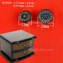 B107 antique zinc alloy handrailer wooden box drawer handles furniture hardware cabinet door single hole hand puller